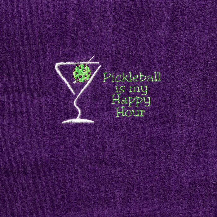 Pickleball Towel - Pickleball is my Happy Hour!